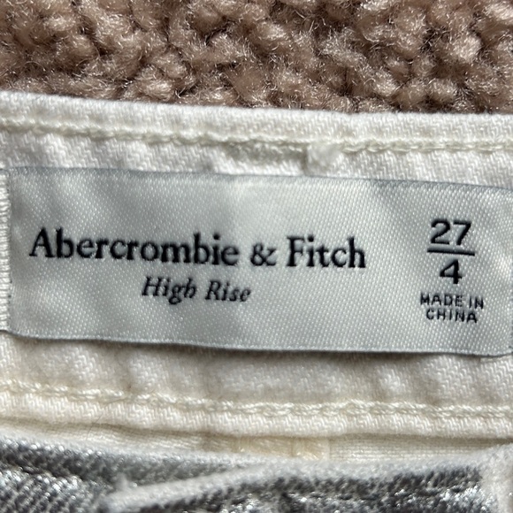 Abercrombie & Fitch Metallic Silver Denim High Rise Midi Skirt NWT Size 27/4 - Picture 9 of 14